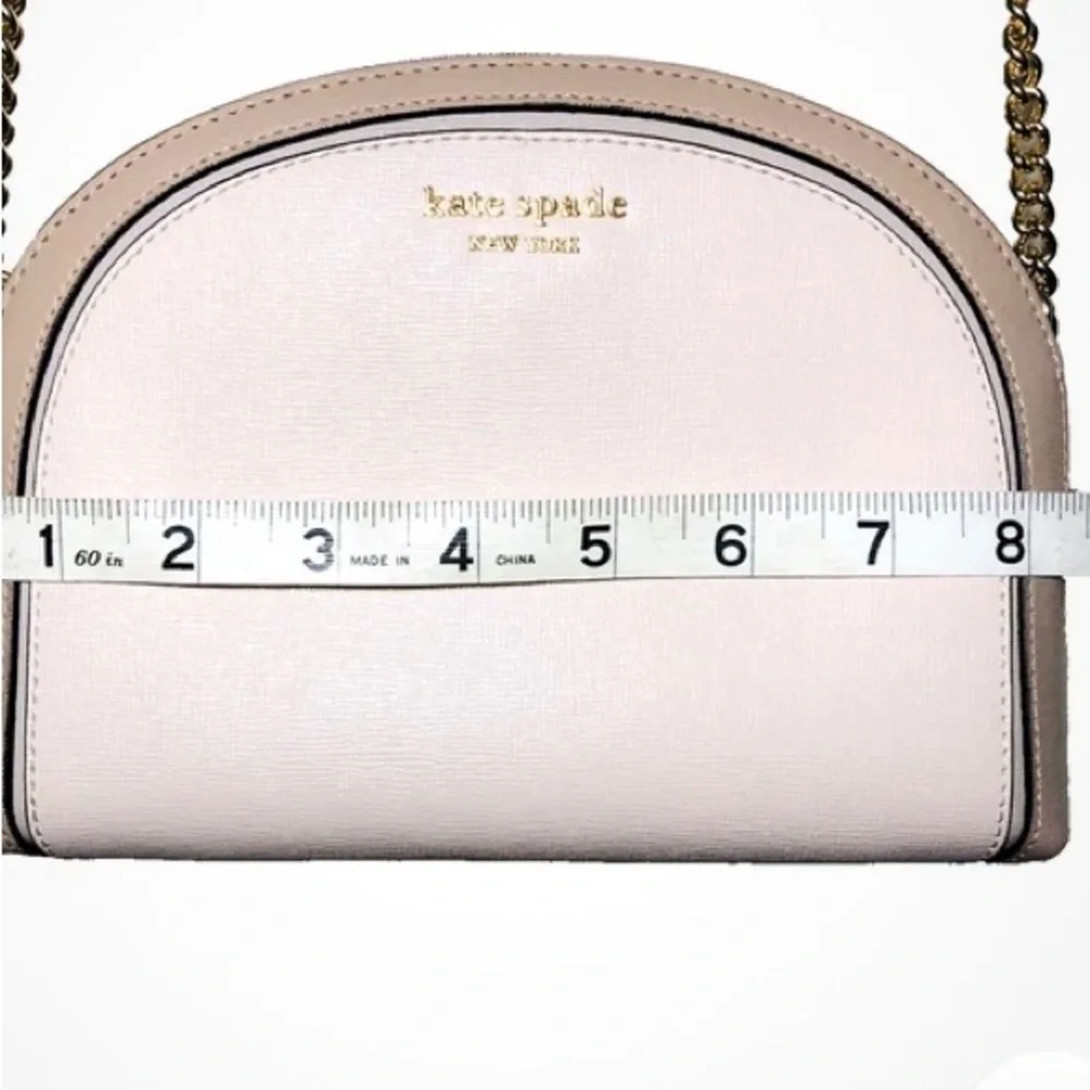 kate spade Tan and Cream Leather Round Crossbody Bag